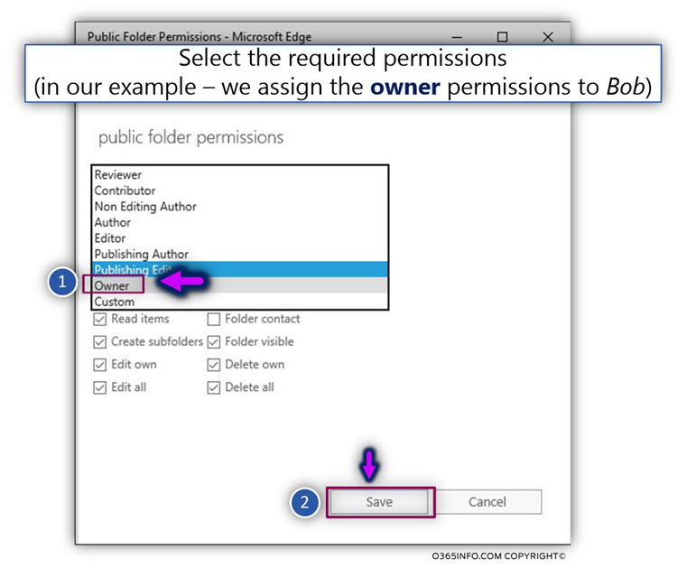 Add Public Folder permissions Exchange Online -05