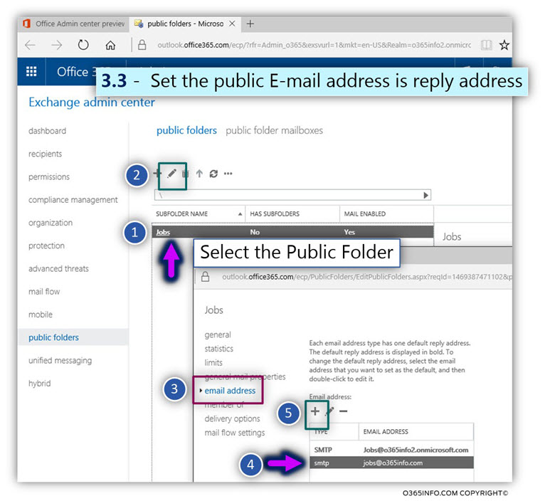 Adding an additional E-mail address to the Exchange Online Public Folder -05