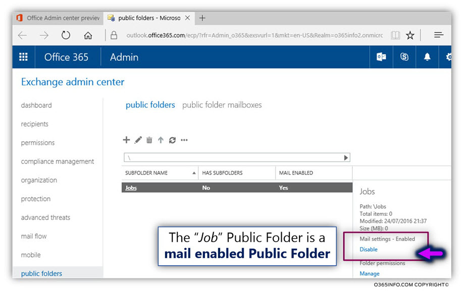 Automatic Reply Office 365 using Public Folder