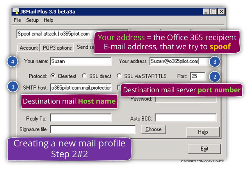How to simulate a spoof email attack -02
