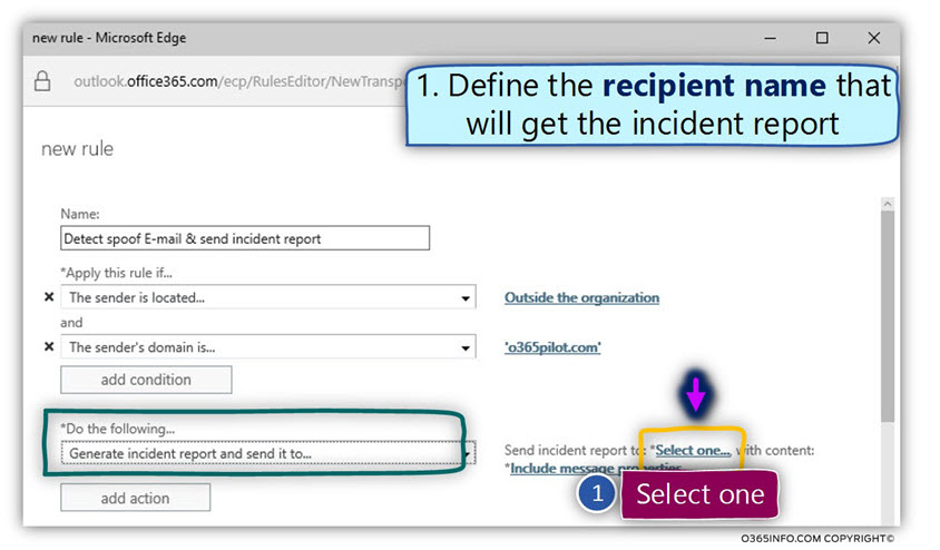 Detect spoof E-mail & send incident report - action -04