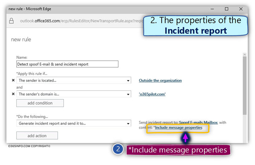 Detect spoof E-mail & send incident report - action -06