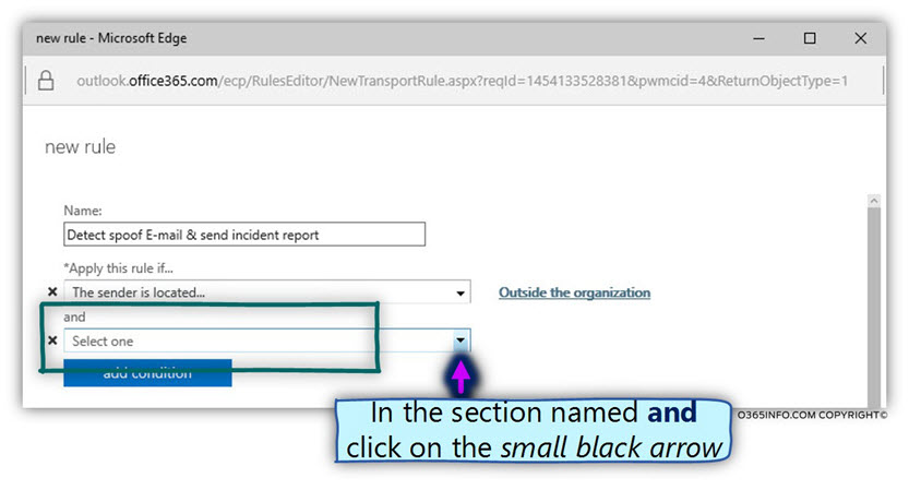 Detect spoof E-mail & send incident report - condition - 08