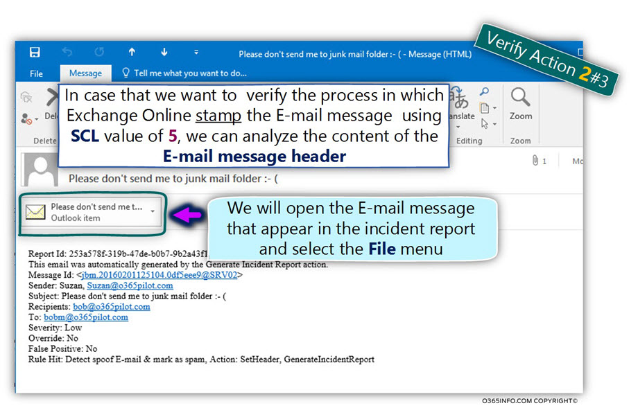 Analyzing the E-mail message header by using ExRCA -01