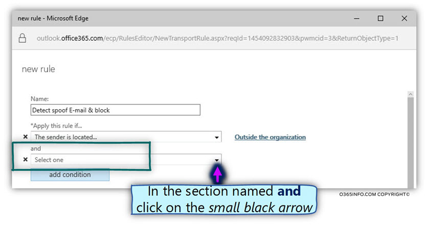 Detect spoof E-mail & block – condition -08