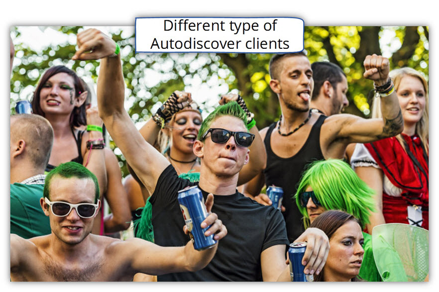 Different type of Autodiscover clients