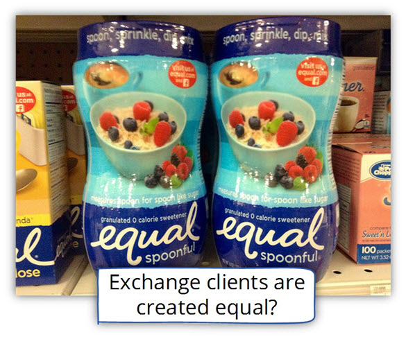 Exchange clients are created equal