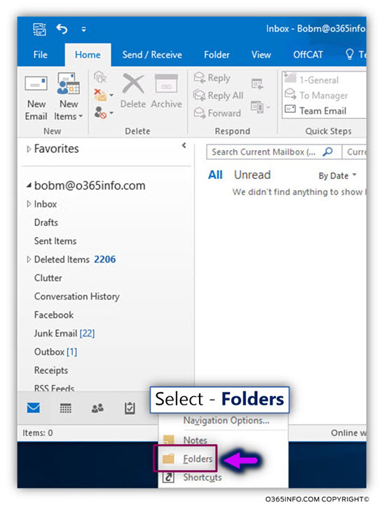 Display Public Folder – Outlook mail client -03