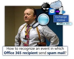 How to recognize an event in which Office 365 recipient send spam mail?