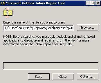 Outlook inbox repair Tool