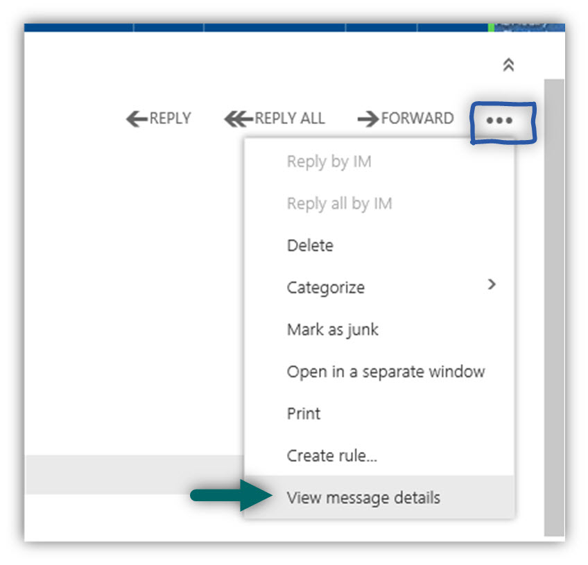 Getting the E-mail header when using Outlook mail client