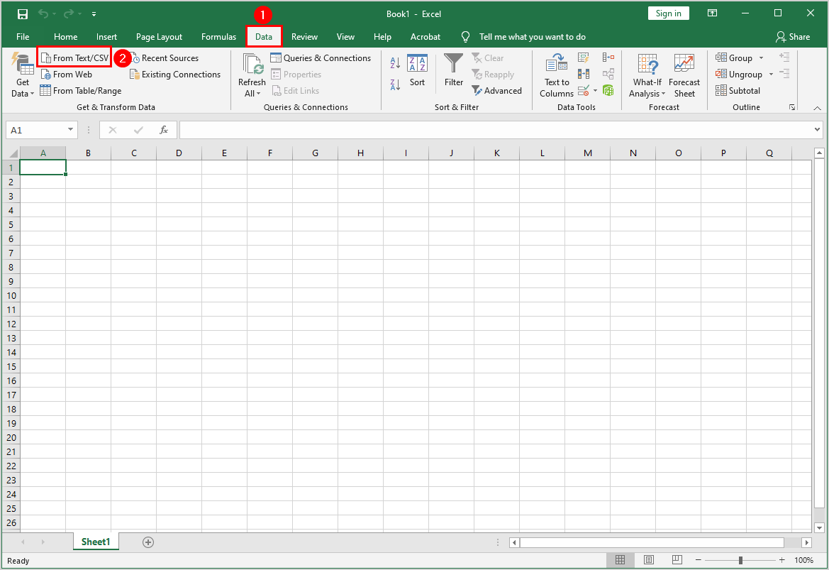 Import Microsoft 365 mailbox size report data from csv in Excel