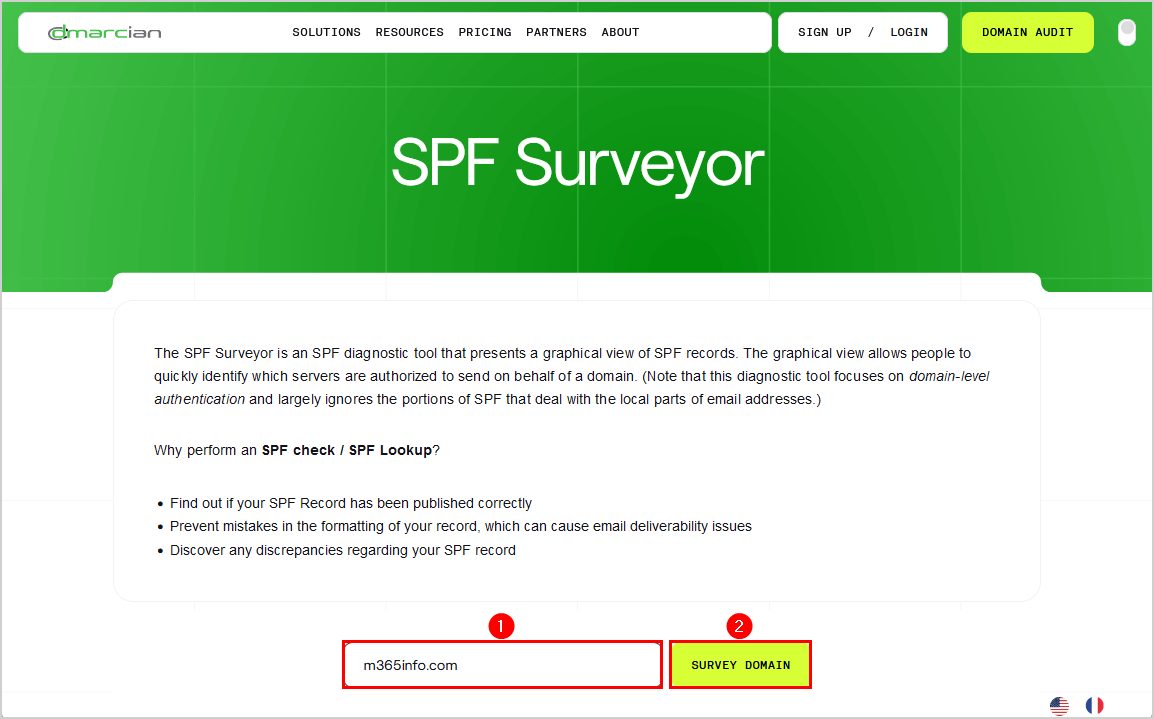 SPF Record check or Lookup in Dmarcian
