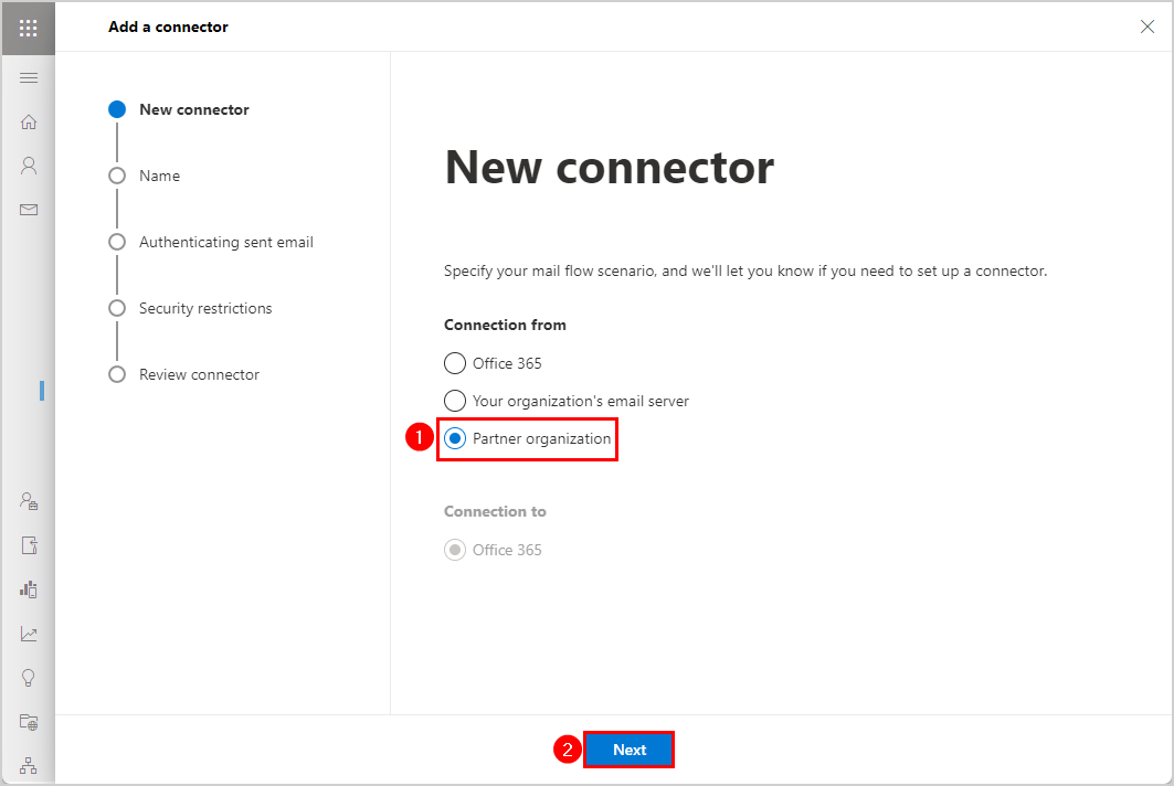 Configure Exchange Online new inbound connector