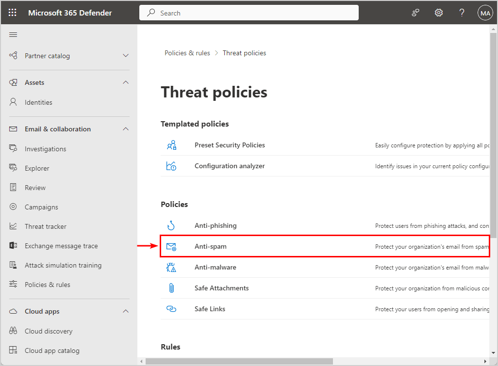 Configure Microsoft 365 quarantine retention period anti-spam