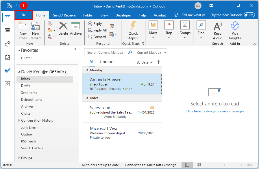 Import Google contacts in Outlook app File