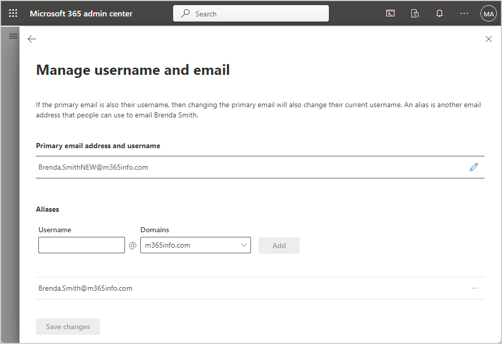 Bulk change Microsoft 365 primary SMTP address with username and add alias