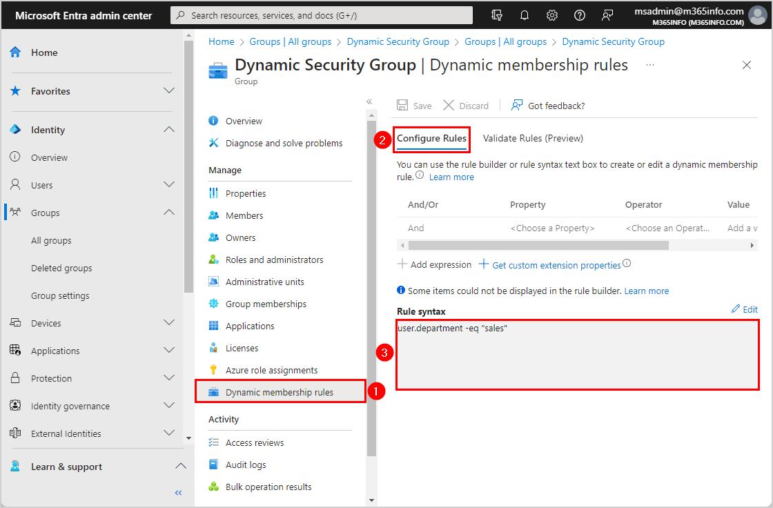 Create Dynamic Security Group with PowerShell in Microsoft Entra ID