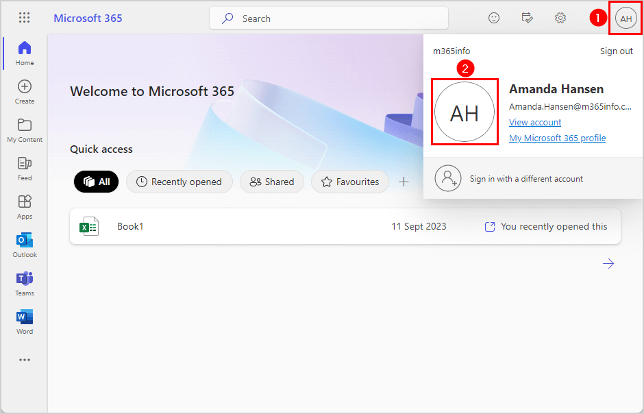 Microsoft 365 user can't change photo