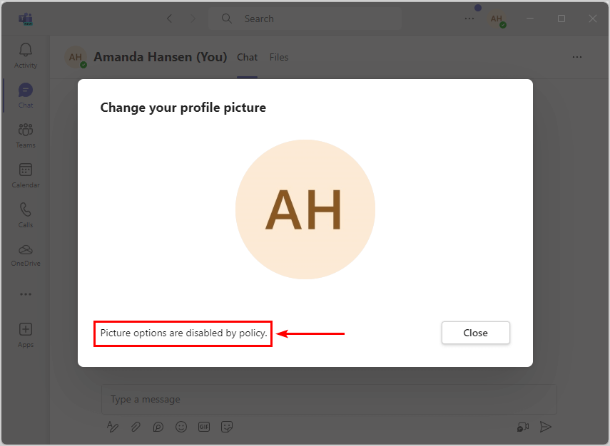 How to prevent Microsoft 365 users from changing their photos in Teams.