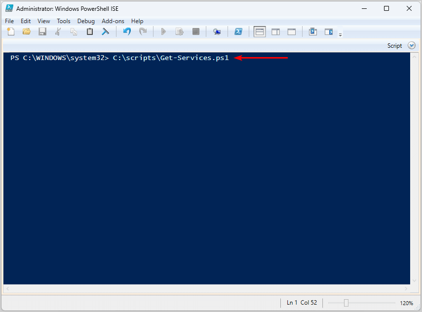 How to run a PowerShell script in Windows PowerShell ISE