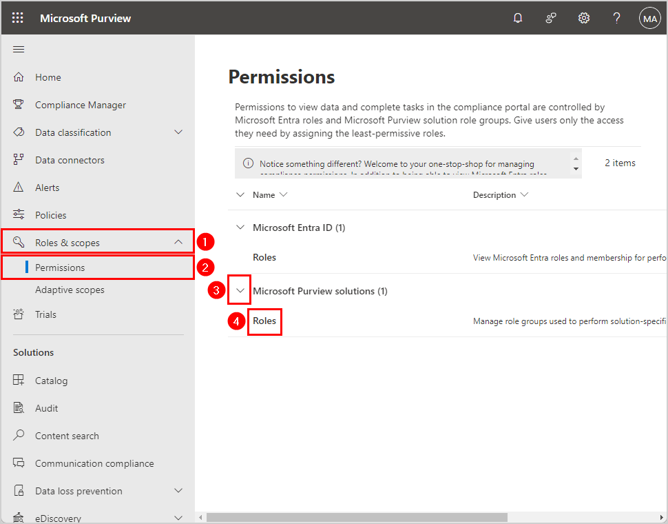 Add Permissions Roles in Microsoft Purview