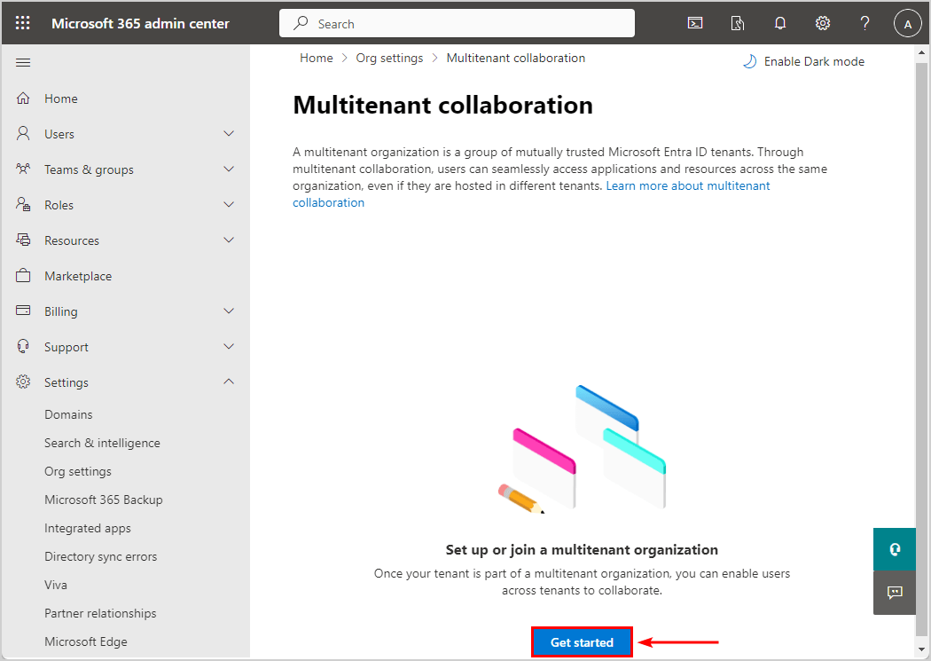 Join multitenant organization in Microsoft 365