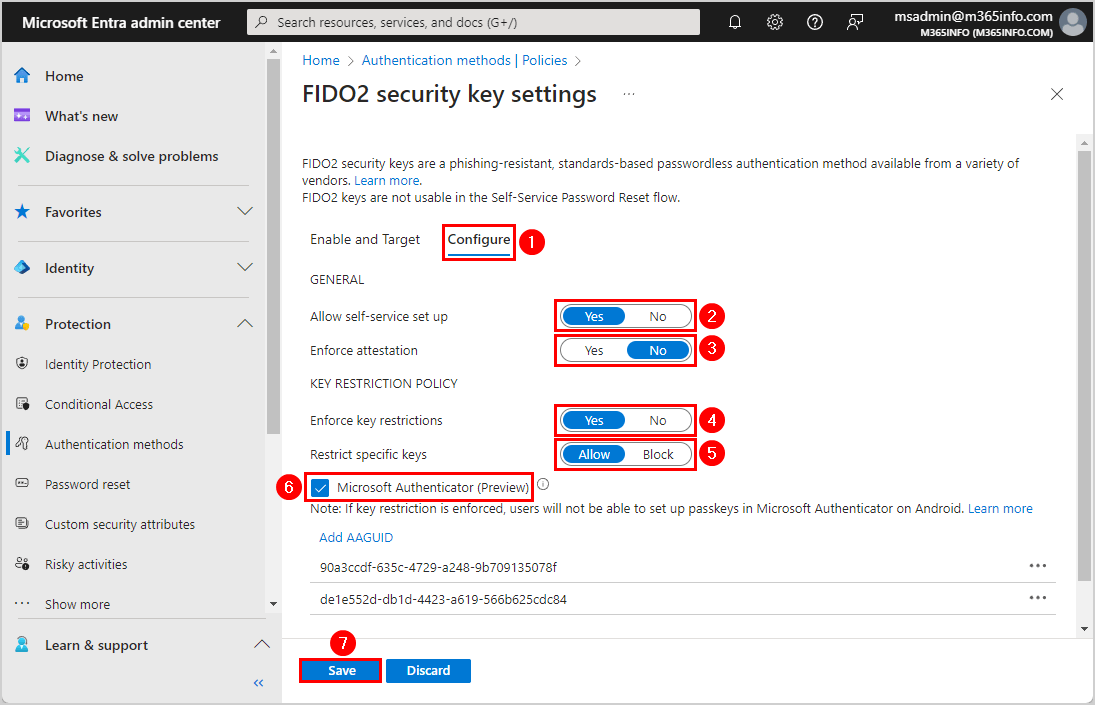 Configure FIDO2 security key in Microsoft Entra ID