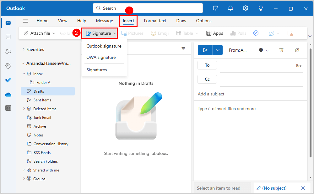 How to Synchronize email signatures in Outlook
