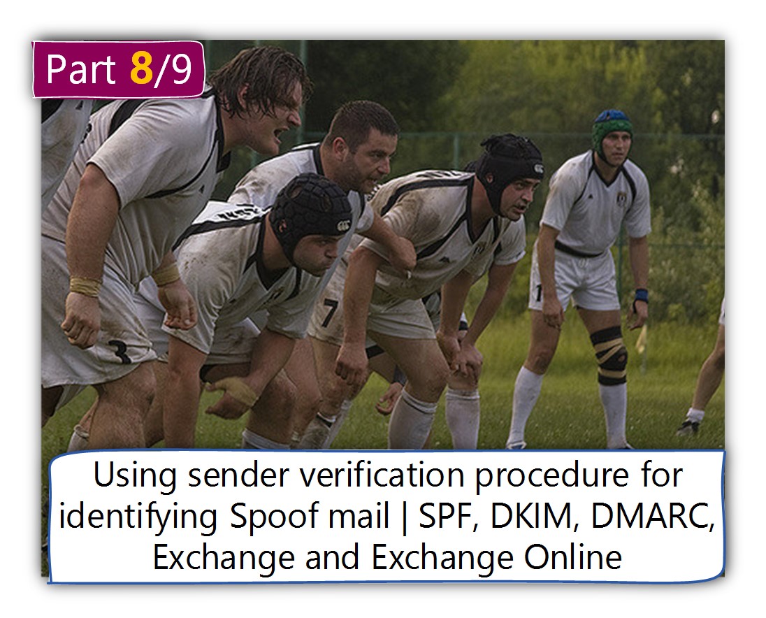 Using sender verification for identifying Spoof mail SPF, DKIM, DMARC, Exchange and Exchange Online Part 8#9